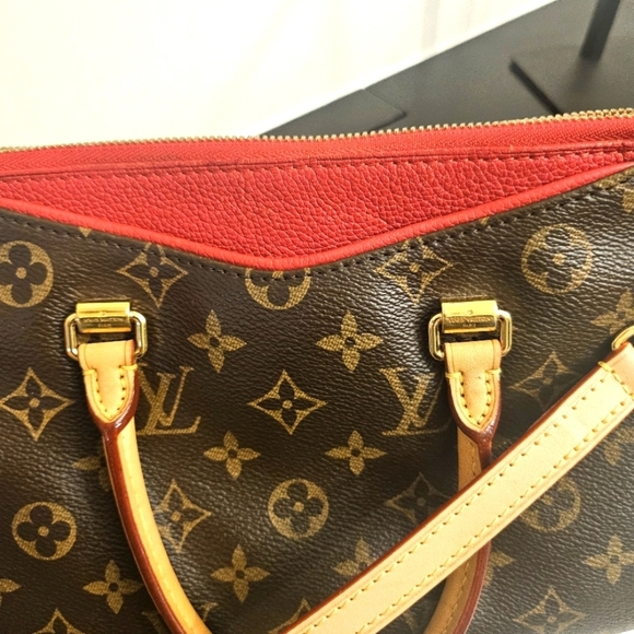 Louis Vuitton Pallas Monogram Canvas with Red Leather Trim - Picture 11 of 16